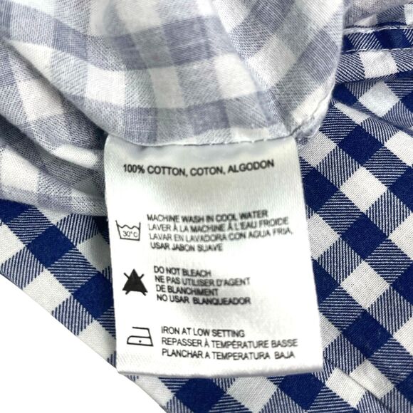 International Report Designed for Fun Blue Gingham Button Shirt Floral Accent L - Picture 11 of 12